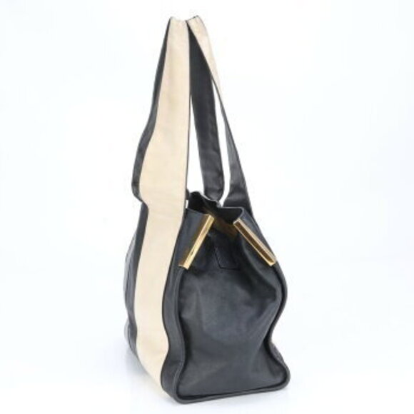 Chloe beach bag leather Shoulder Bag tote black - Picture 5 of 14